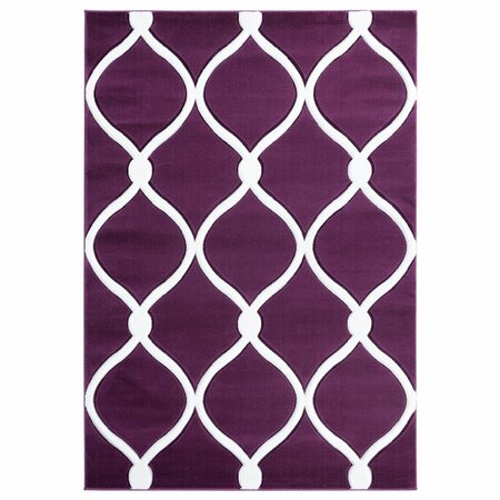 UNITED WEAVERS OF AMERICA 1 ft. 10 in. x 2 ft. 8 in. Bristol Rodanthe Plum Rectangle Accent Rug 2050 11582 24